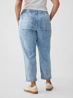 Mid Rise Easy Denim Utility Jeans