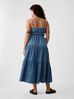 Organic Cotton Denim Maxi Dress