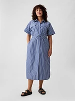 Striped Midi Shirtdress