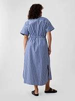 Striped Midi Shirtdress