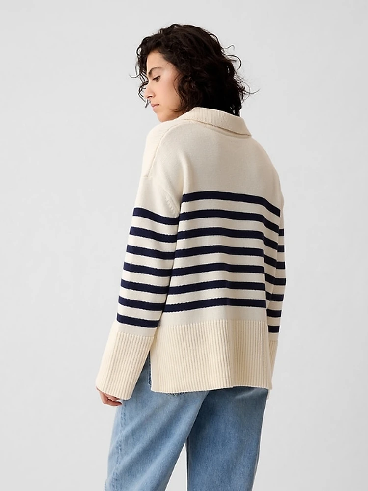 24/7 Split-Hem Polo Sweater