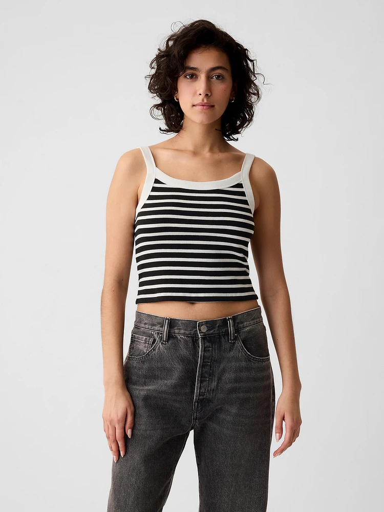 odern Rib Cropped Tank Top