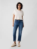 Mid Rise Girlfriend Jeans