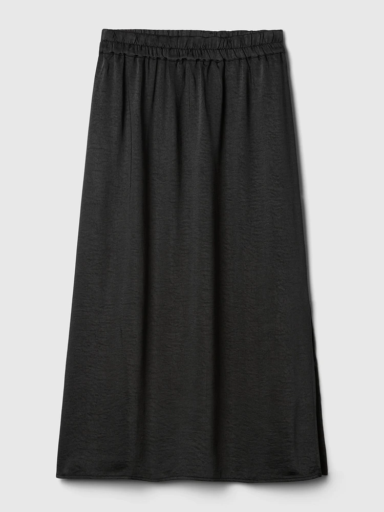 Satin Midi Skirt
