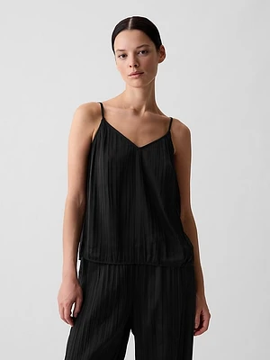 Pleated Satin Cami