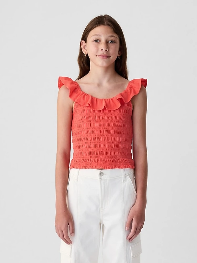 Kids Ruffle Smocked Tank Top