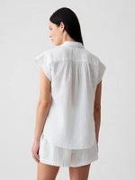 Crinkle Gauze Shirt