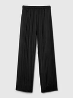 Crinkle Texture Satin Pants