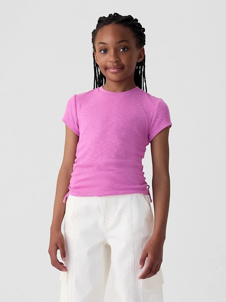 Kids Essential Rib Ruched T-Shirt