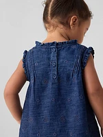 Gap × DÔEN Baby Eyelet Denim Dress