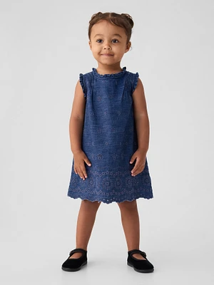 Gap DEN Baby Eyelet Denim Dress