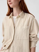 Crinkle Gauze Big Shirt