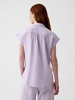 Crinkle Gauze Shirt