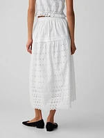 Gap × DÔEN Eyelet Midi Skirt