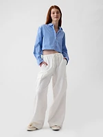 Organic Cotton Cropped Shirt