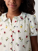 Gap × DÔEN Kids Floral Shirt