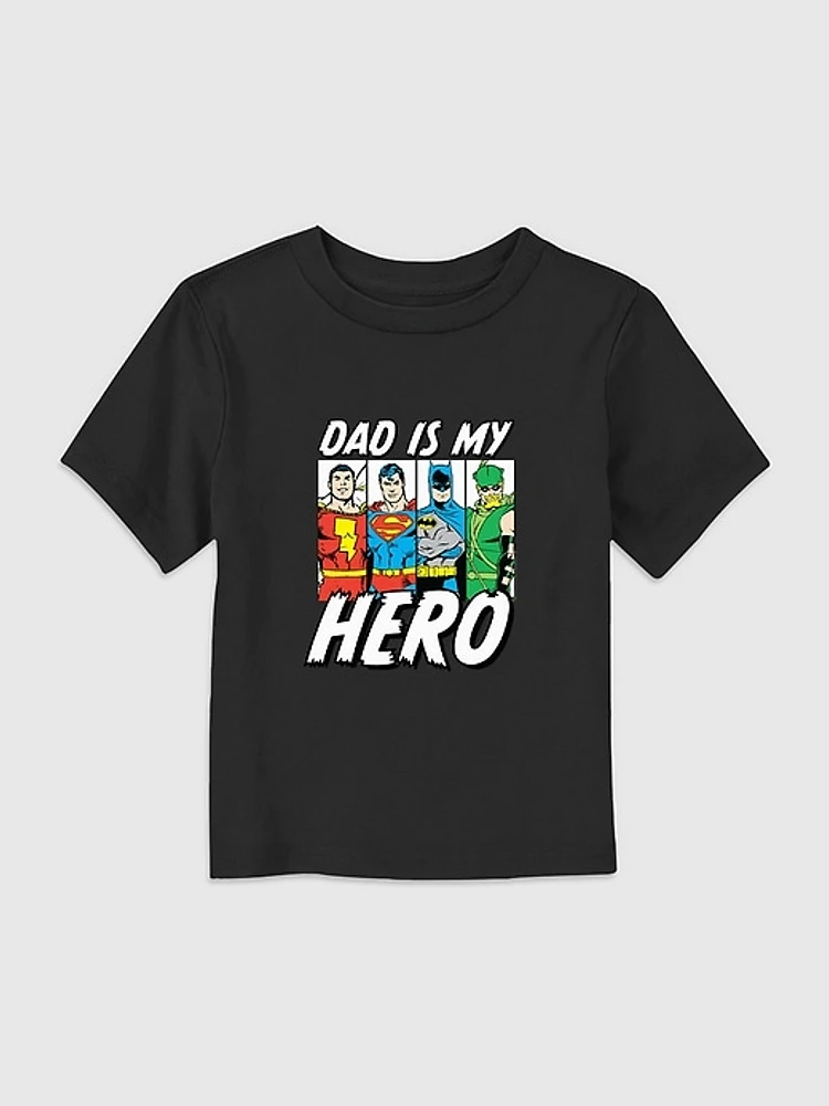 Toddler DC Comics Justice League Hero Dad Graphic Tee