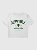 Kids New York Athletics Graphic Boxy Crop Tee