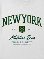 Kids New York Athletics Graphic Boxy Crop Tee