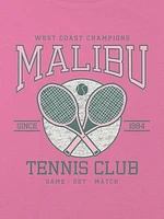 Kids Malibu Tennis Club Graphic Boxy Crop Tee