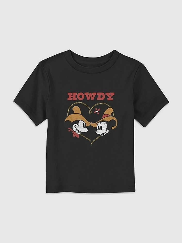 Toddler Mickey and Minnie Mouse Howdy Western Graphic Tee