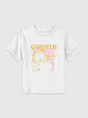 Toddler Garfield Retro Flower Graphic Tee