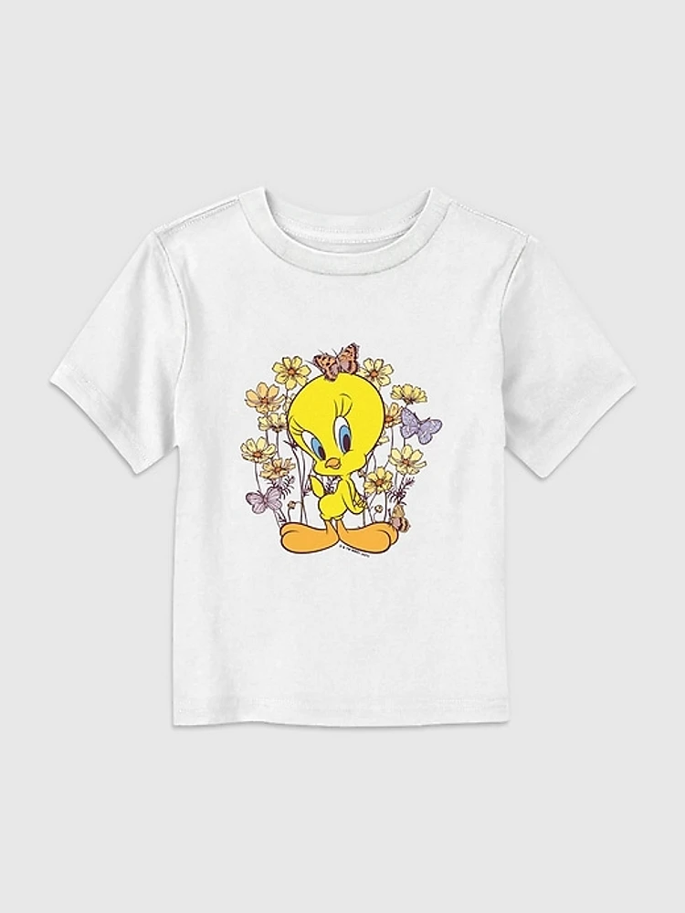 Toddler Looney Tunes Tweety Floral Graphic Tee