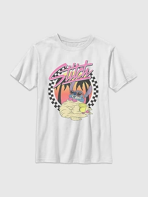 Kids Lilo and Stitch Sunset Beach Graphic Tee