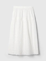 Gap × DÔEN Eyelet Midi Skirt