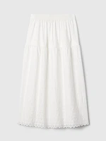 Gap × DÔEN Eyelet Midi Skirt