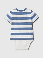 Baby Organic Cotton Stripe Pocket Bodysuit