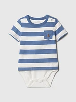 Baby Organic Cotton Stripe Pocket Bodysuit