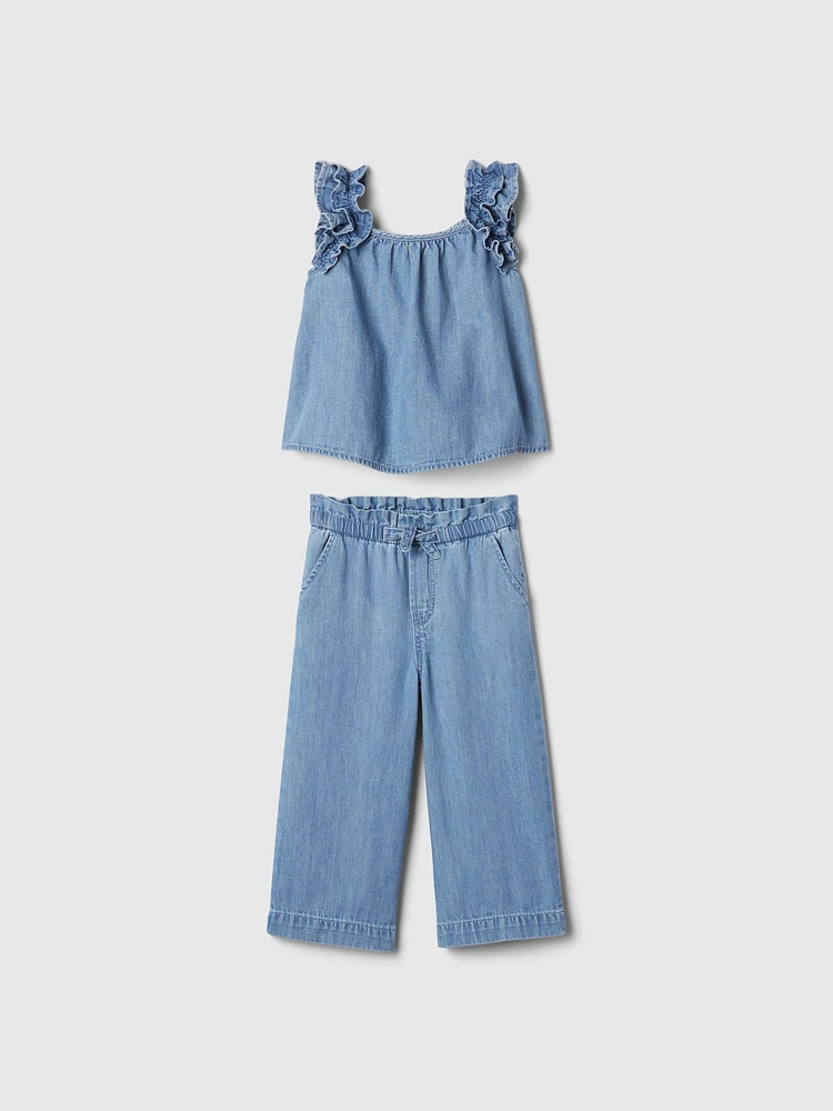 babyGap Ruffle Denim Outfit Set