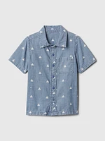 babyGap Print Denim Shirt