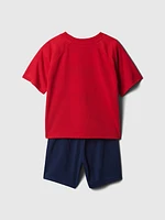 Gap × Disney Baby Cars Short PJ Set