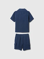 babyGap Crinkle Gauze Outfit Set