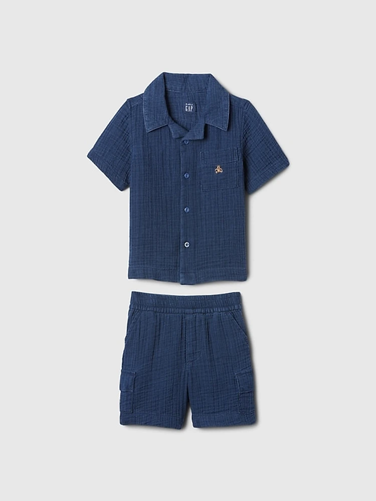 babyGap Crinkle Gauze Outfit Set