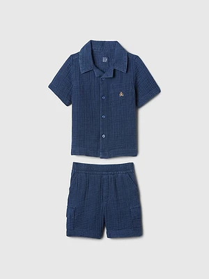 babyGap Crinkle Gauze Outfit Set