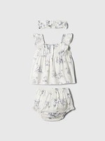 Baby Linen-Cotton Outfit Set