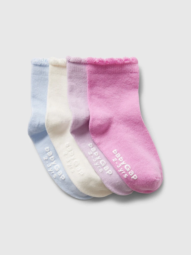 Toddler Ruffle Crew Socks (4-Pack