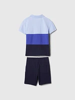 babyGap Colorblock Pique Polo Outfit Set