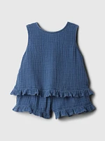 babyGap Crinkle Gauze Ruffle Outfit Set