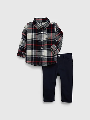 Baby Plaid Outfit Set