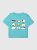 Kids Sushi Graphic Boxy Crop Tee