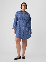 Organic Cotton Stripe Mini Shirtdress