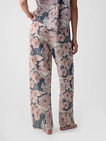 Crinkle Gauze Wide-Leg PJ Pants