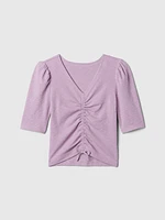 Kids Essential Rib Ruched Shirt