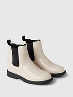 Kids Vegan Patent Leather Chelsea Boots