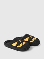 Kids Sherpa Halloween Slippers