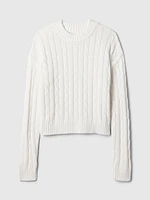 Cable-Knit Cropped Sweater